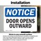 Signmission Door Opens Outward, 5 in W x Rectangle, Vinyl Decal OS-2PACK-NS-D-35-L-11517 - alternate 4